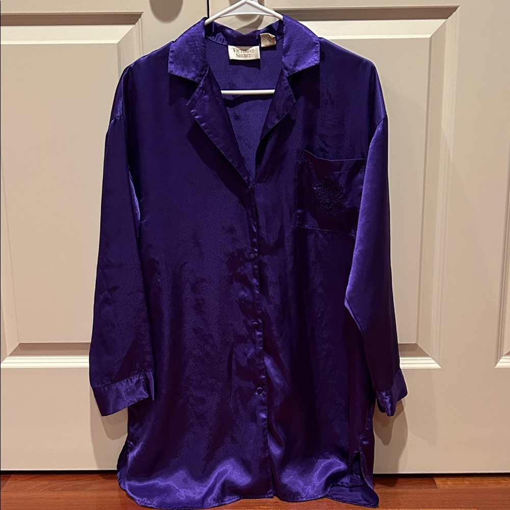 Victoria's Secret Purple Satin Pajama Top